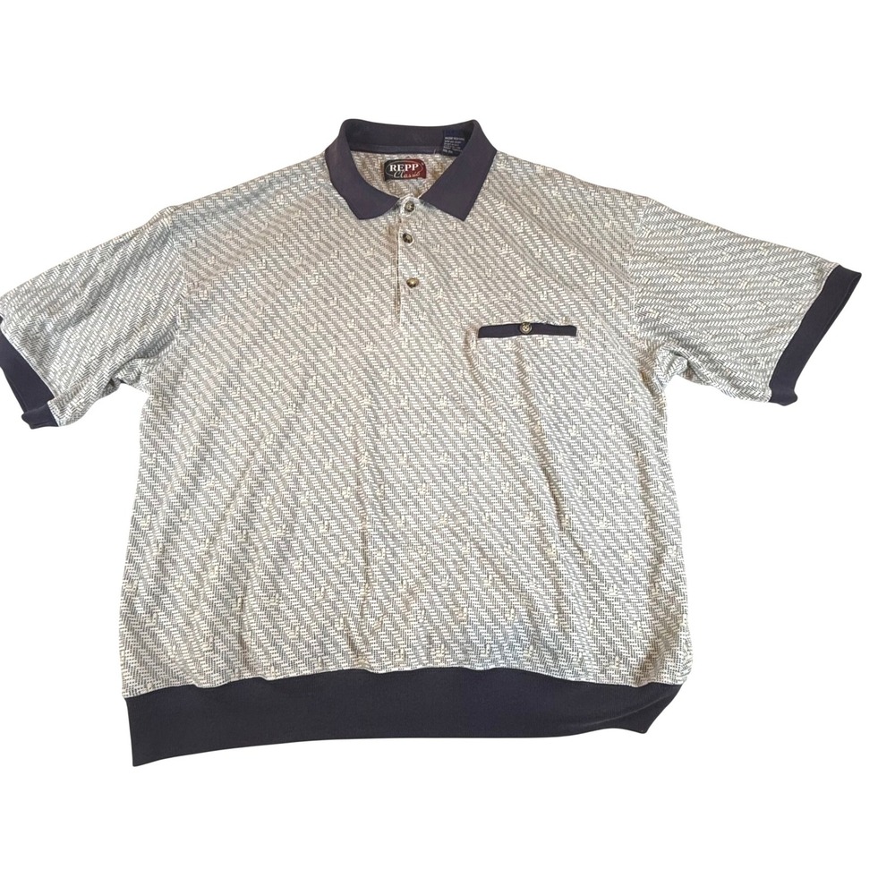 Vintage REPP Classic Polo Shirt Mens‎ 1XB Big 90s Dad Style
